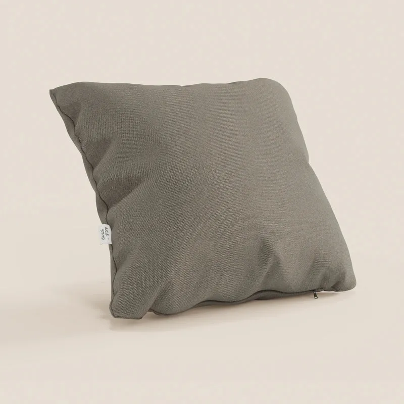 Honey coussin disponible en plusieurs couleurs, réalisé en tissu similicoton imperméable T13 taupe tortora