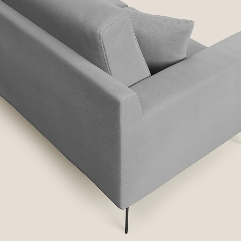 Prestige canapé moderne en microfibre détachable T11 gris