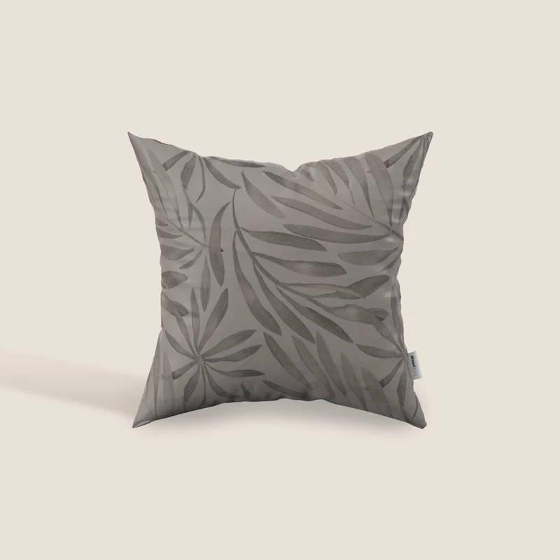 Nature coussins en velours imperméable gris