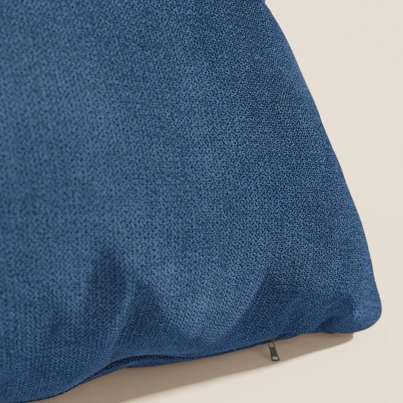 Destiny coussins carrés en tissu doux imperméable T02 bleu