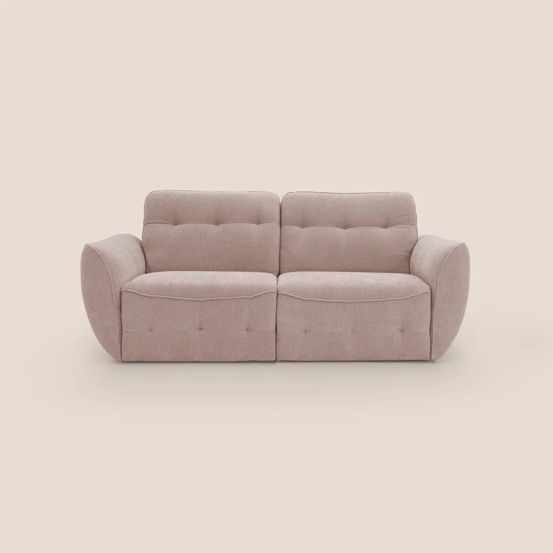 Cerbero canapé 2 ou 3 places en bouclette douce imperméable T07 rose