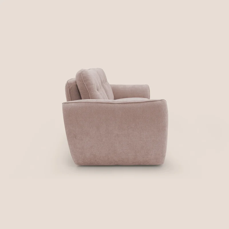 Cerbero canapé 2 ou 3 places en bouclette douce imperméable T07 rose