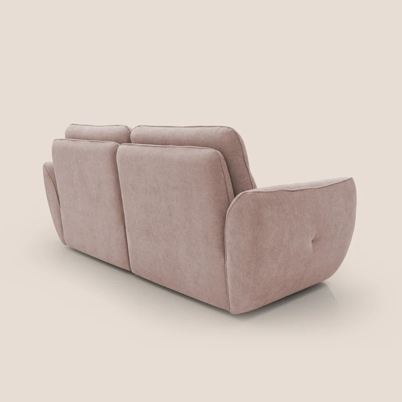 Cerbero canapé 2 ou 3 places en bouclette douce imperméable T07 rose