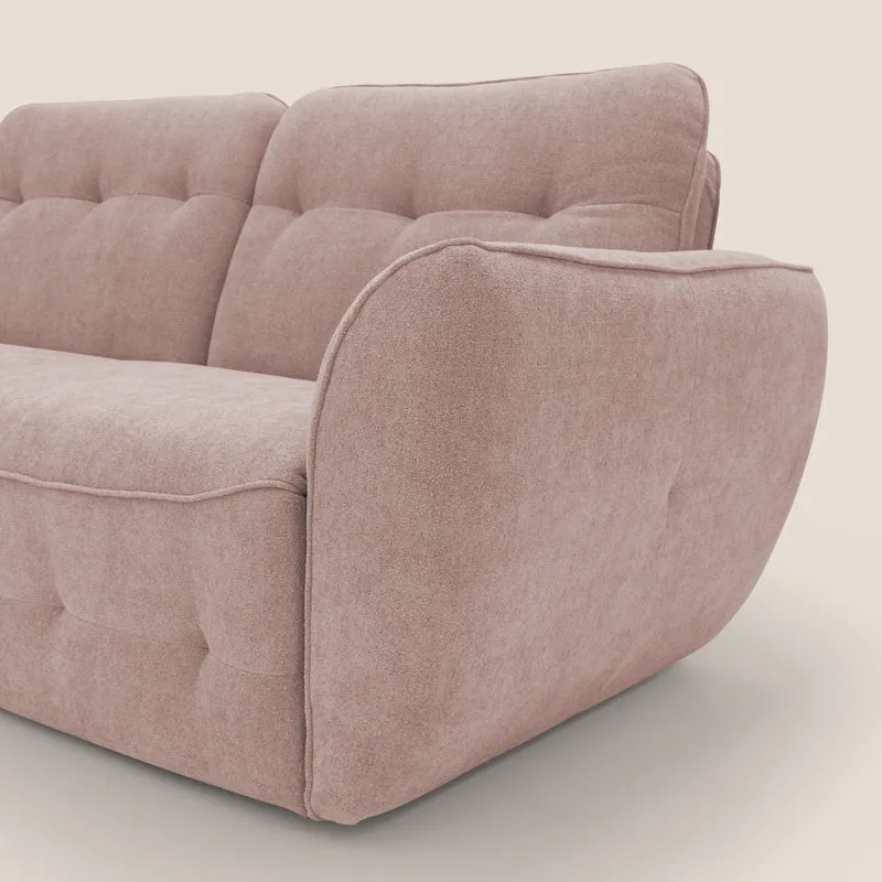 Cerbero canapé 2 ou 3 places en bouclette douce imperméable T07 rose