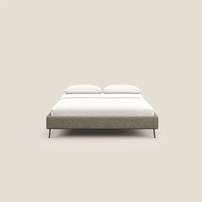 Steve sommier avec pieds hauts en tissu imperméable T10 Taupe tortora