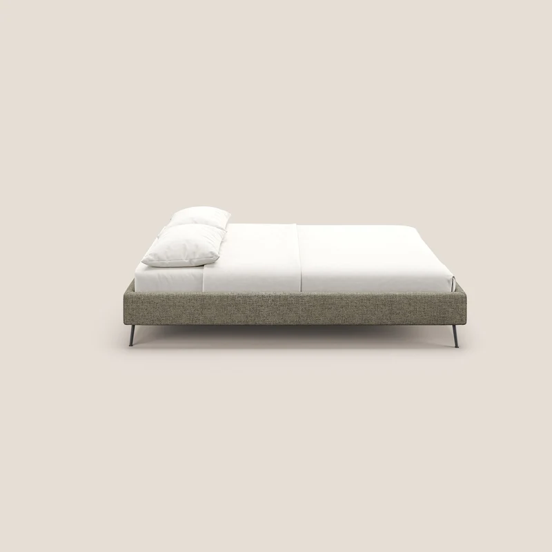 Steve sommier avec pieds hauts en tissu imperméable T10 Taupe tortora