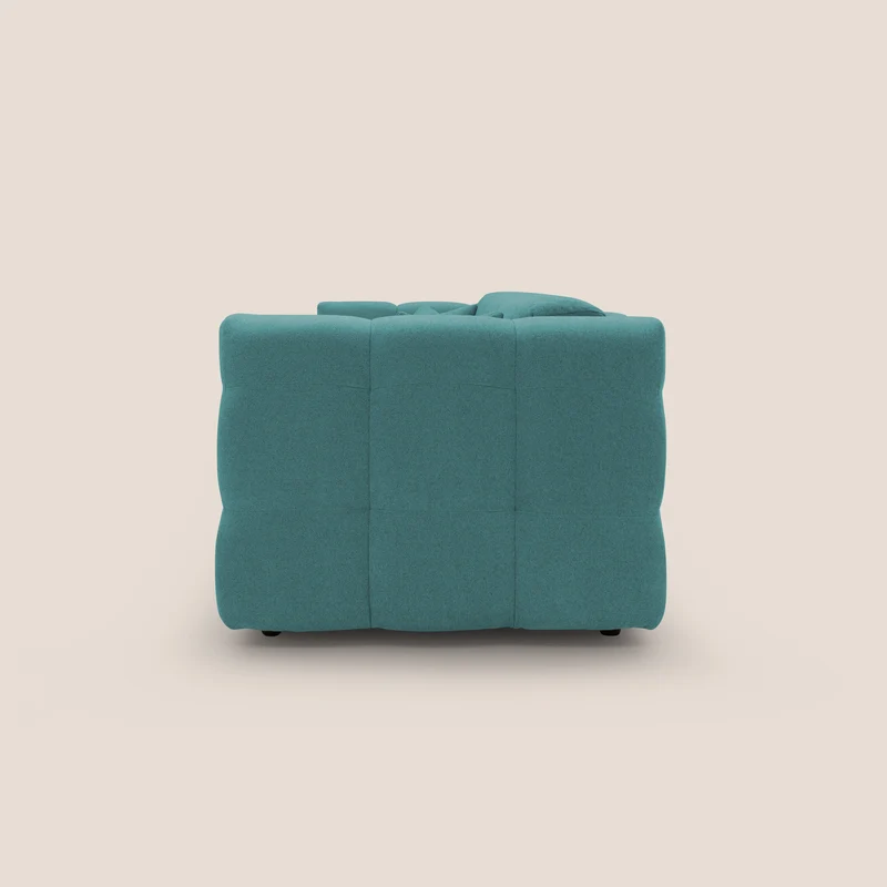 Tender Canapé convertible avec matelas H14 cm en bouclette imperméable T07 bleu ciel