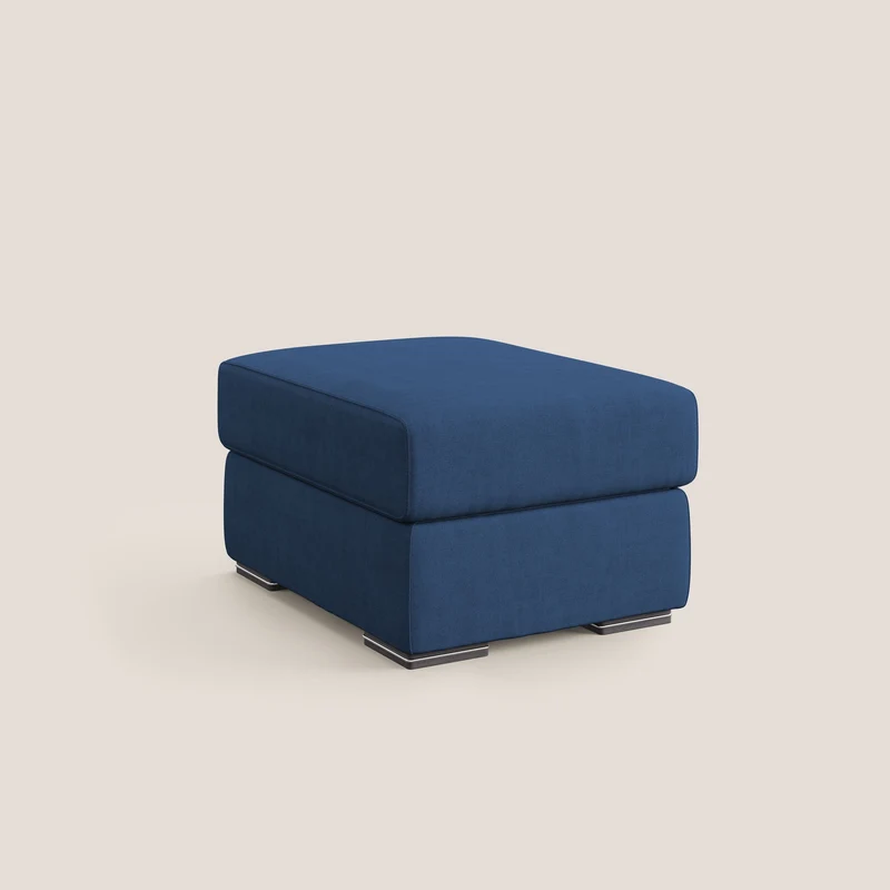 Sun pouf coffre en tissu imperméable T02 bleu