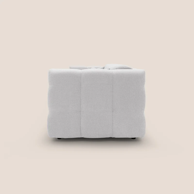 Tender Canapé convertible avec matelas H14 cm en bouclette imperméable T07 blanc