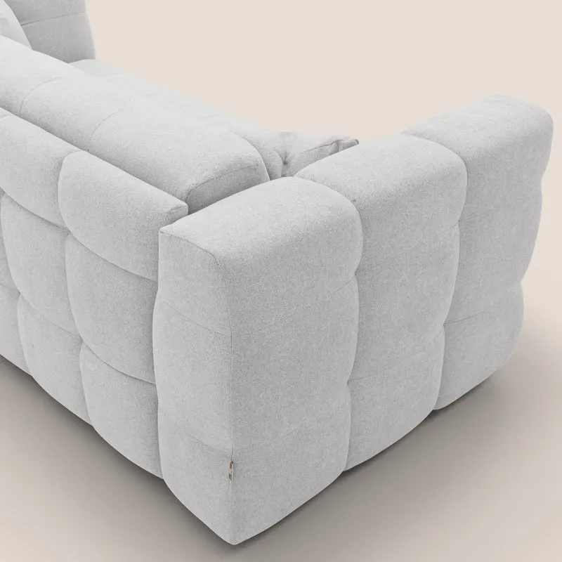 Tender Canapé convertible avec matelas H14 cm en bouclette imperméable T07 blanc