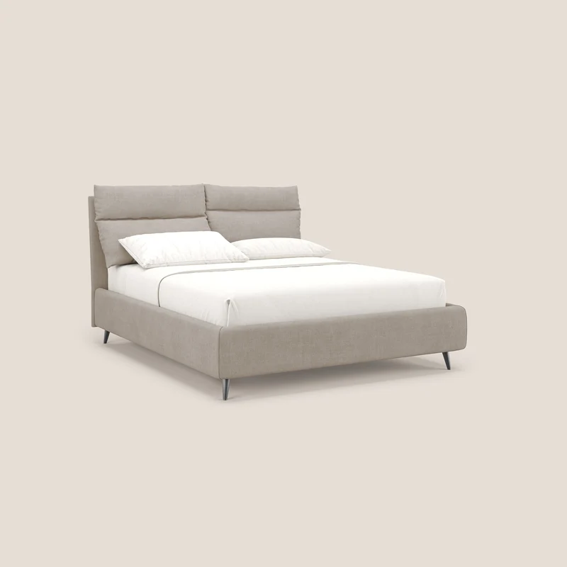 Jerry lit coffre et coussins réglables en tissu détachable T17 beige