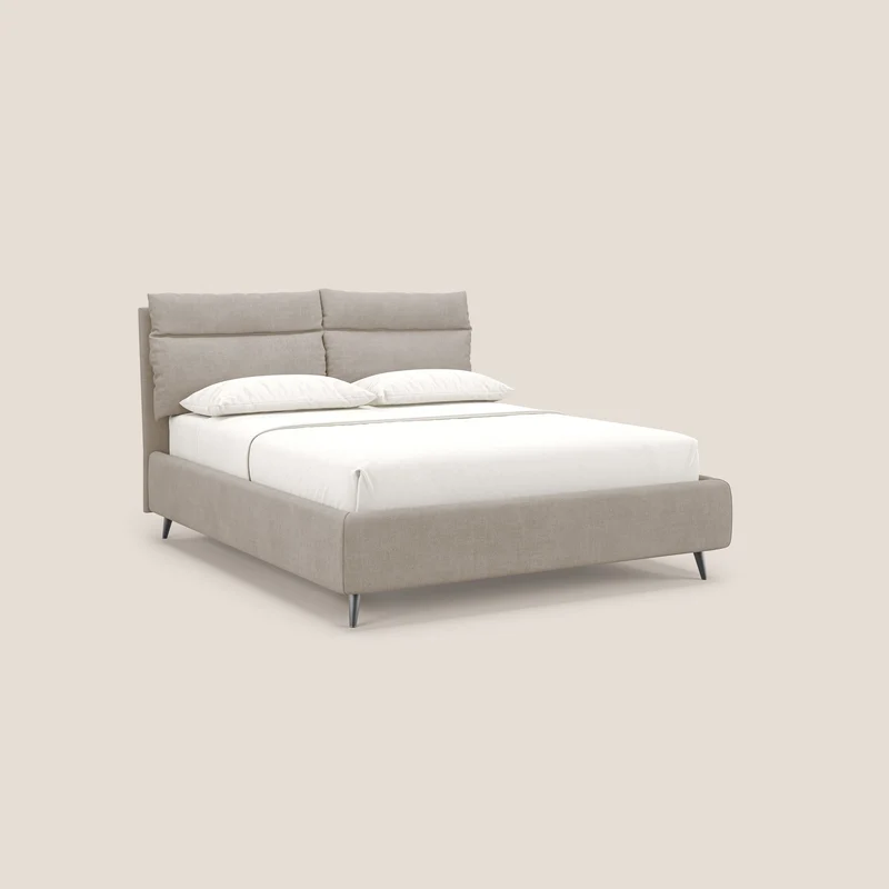 Jerry lit coffre et coussins réglables en tissu détachable T17 beige