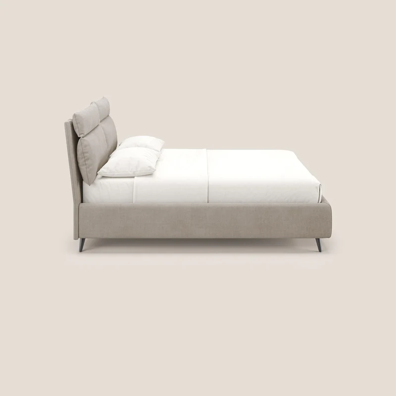 Jerry lit coffre et coussins réglables en tissu détachable T17 beige