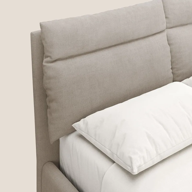 Jerry lit coffre et coussins réglables en tissu détachable T17 beige