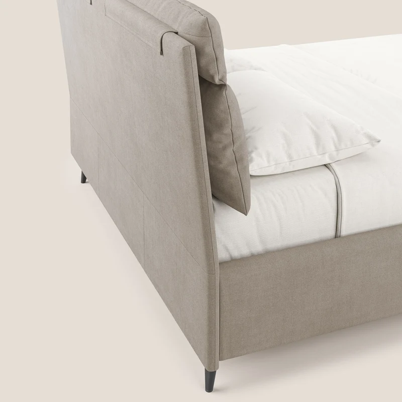 Jerry lit coffre et coussins réglables en tissu détachable T17 beige