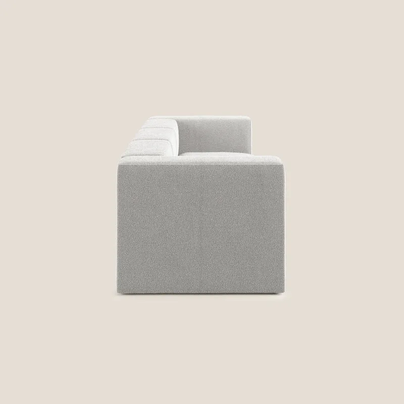 Nettuno canapé moderne modulable 3 assises en bouclette douce T07 gris