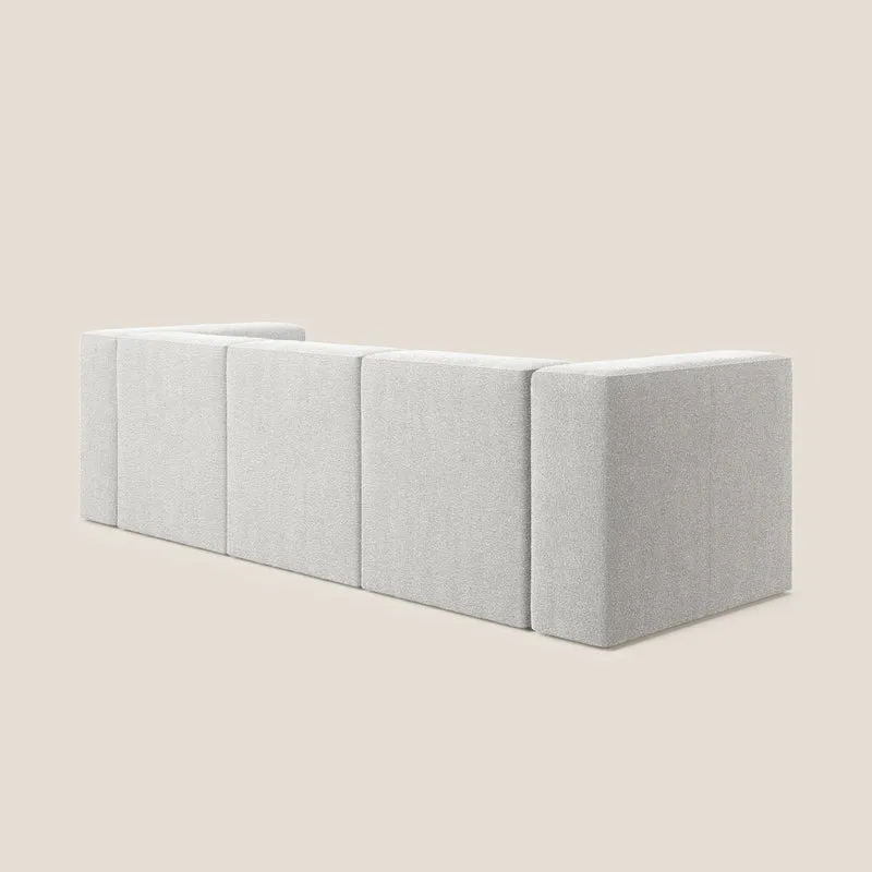Nettuno canapé moderne modulable 3 assises en bouclette douce T07 gris