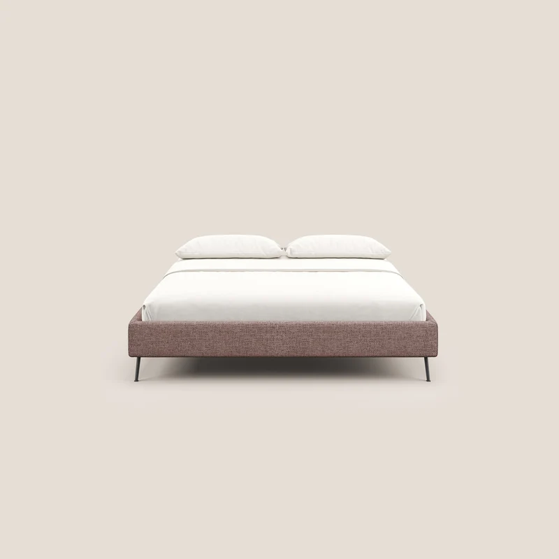 Steve sommier avec pieds hauts en tissu imperméable T10 rose