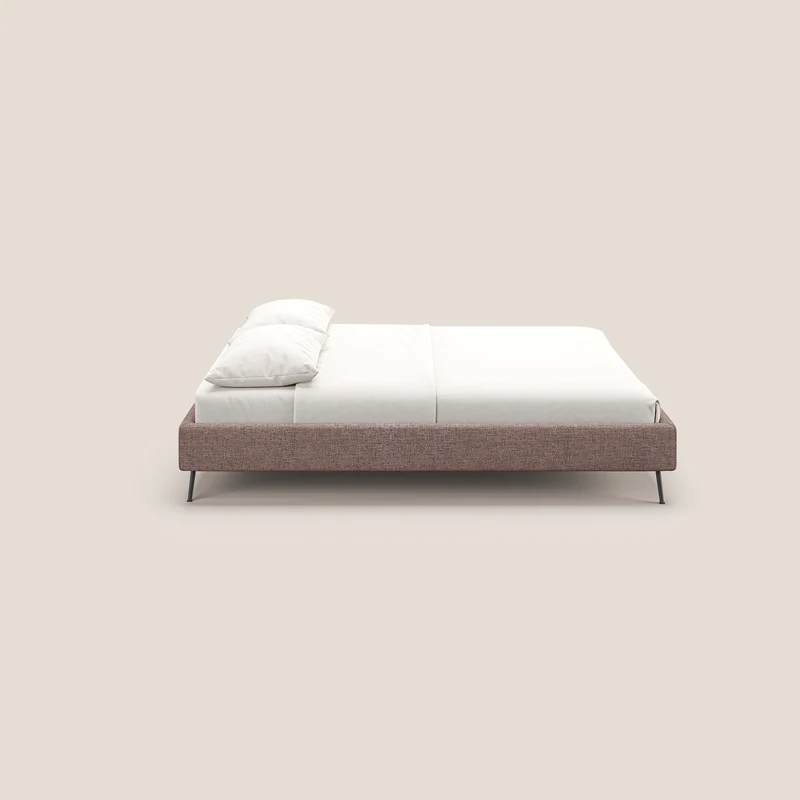 Steve sommier avec pieds hauts en tissu imperméable T10 rose