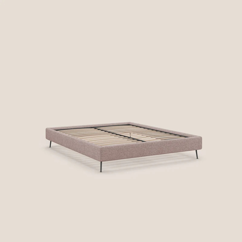 Steve sommier avec pieds hauts en tissu imperméable T10 rose