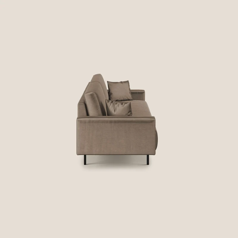 Arthur canapé moderne en velours doux imperméable T01 marron