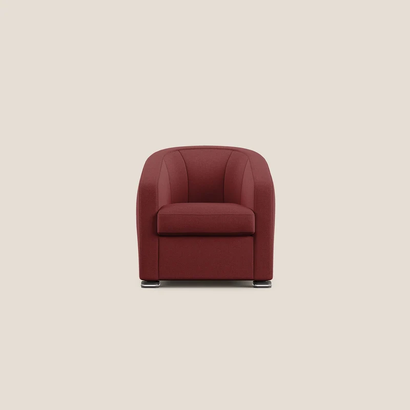 Cloe Fauteuil en tissu détachable à l'eau QuickClean T08 rouge