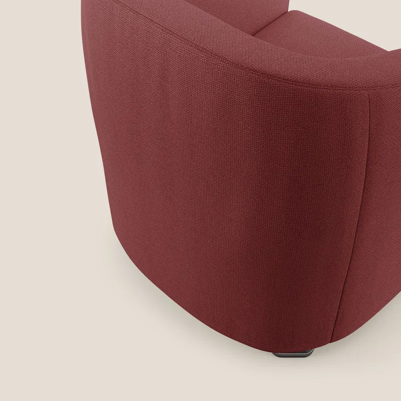 Cloe Fauteuil en tissu détachable à l'eau QuickClean T08 rouge