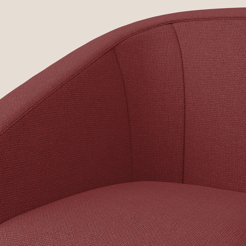 Cloe Fauteuil en tissu détachable à l'eau QuickClean T08 rouge