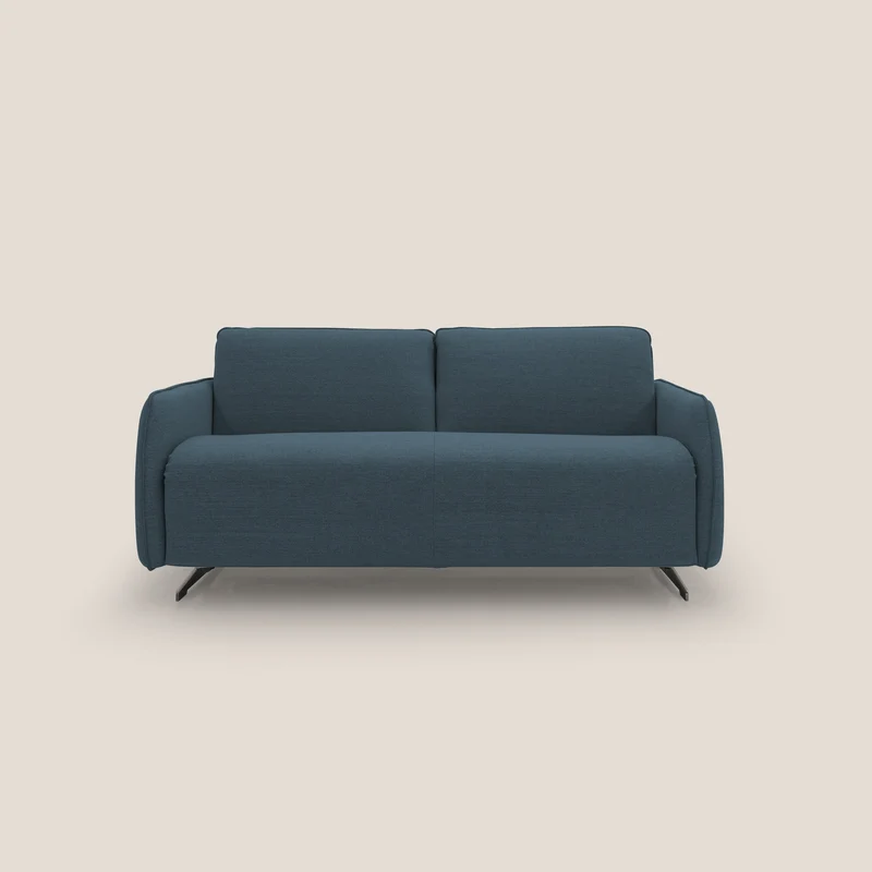 Texas Canapé convertible matrimonial moderne en tissu imperméable T19 bleu