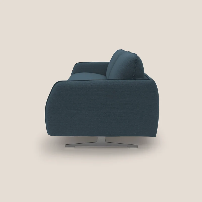 Texas Canapé convertible matrimonial moderne en tissu imperméable T19 bleu