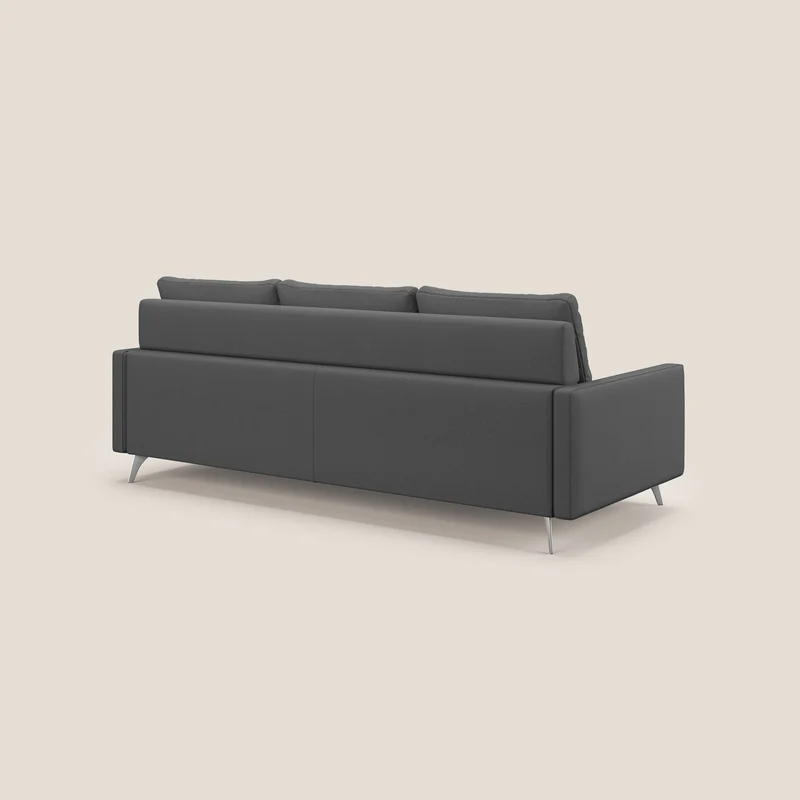 Klimt canapé d'angle avec assises coulissantes en tissu dous détachable T05 anthracite