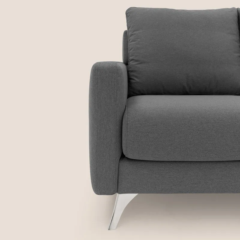 Klimt canapé d'angle avec assises coulissantes en tissu dous détachable T05 anthracite