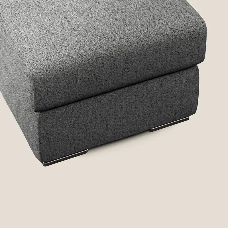 Sun pouf coffre en tissu imperméable flammé T03 gris
