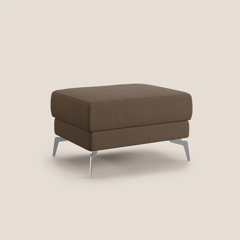 Star Pouf avec pieds hauts en tissu détachable T05 marron
