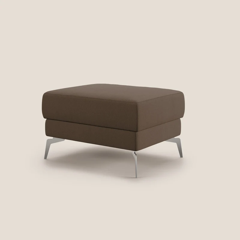 Star Pouf avec pieds hauts en tissu détachable T05 marron