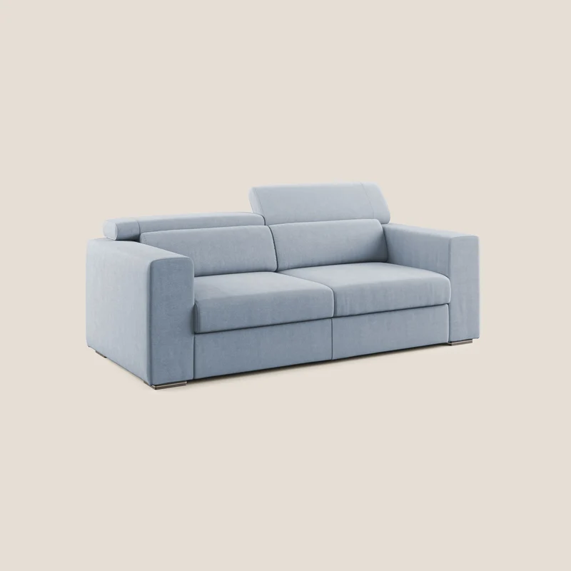 Vegas canapé avec têtières inclinables en microfibre imperméable T11 sucre glace