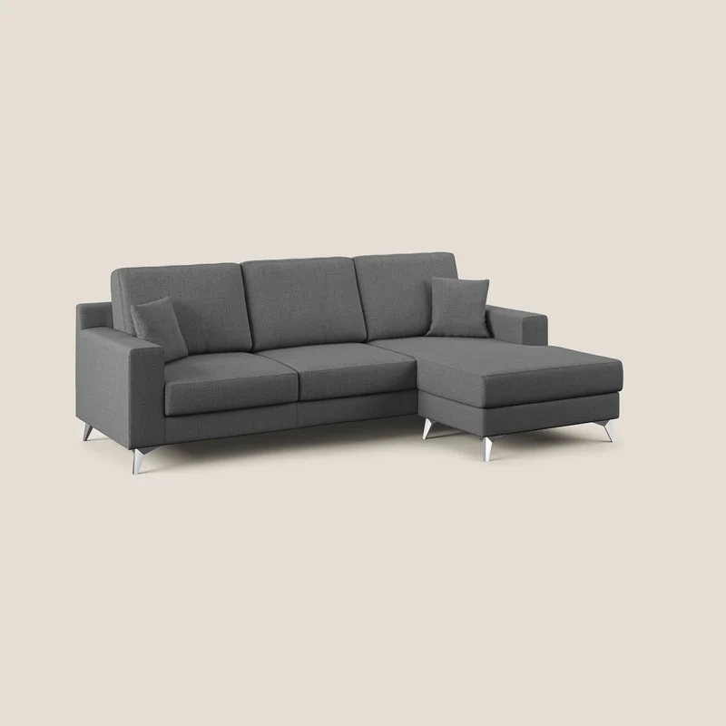Michael Canapé d'angle REVERSIBLE en tissu imperméable T03 gris