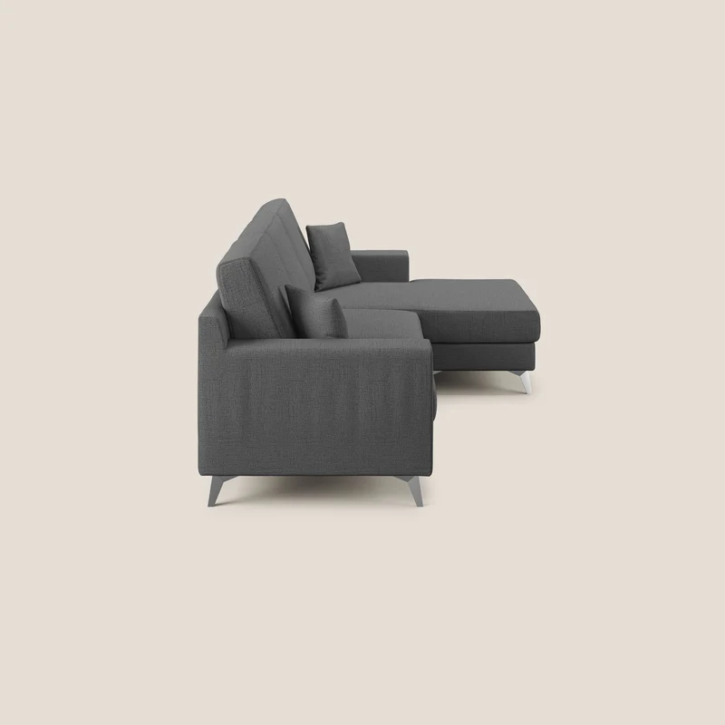 Michael Canapé d'angle REVERSIBLE en tissu imperméable T03 gris
