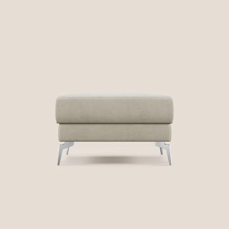 Star Pouf avec pieds hauts en tissu imperméable T02 crème