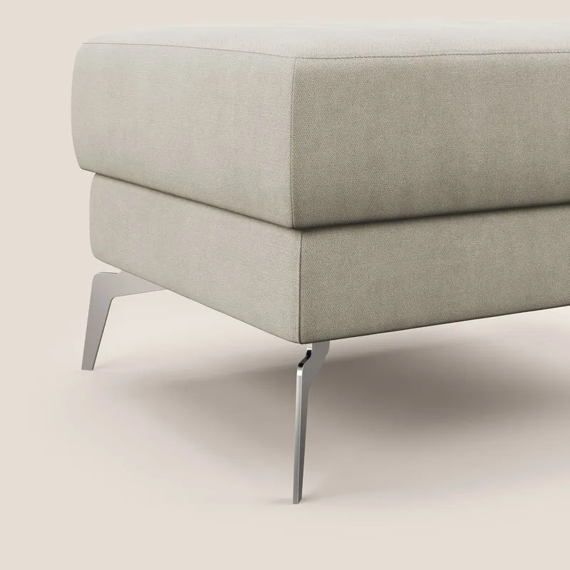 Star Pouf avec pieds hauts en tissu imperméable T02 crème