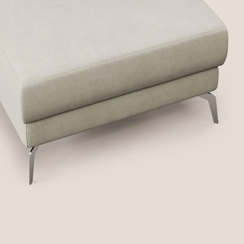 Star Pouf avec pieds hauts en tissu imperméable T02 crème