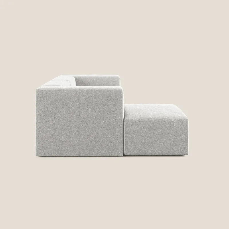Nettuno canapé d'angle reversible modulable en bouclette douce T07 gris