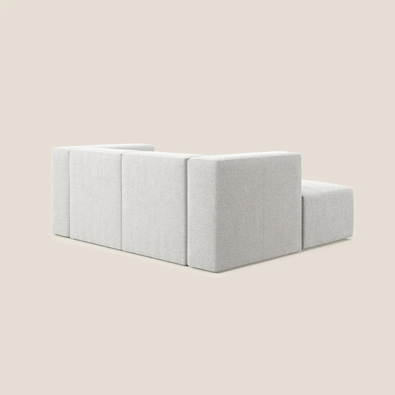 Nettuno canapé d'angle reversible modulable en bouclette douce T07 gris
