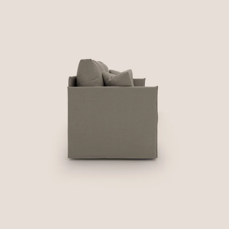 Brera Canapé duplex avec lits jumeaux et tissu effet coton imperméable T13 Taupe tortora