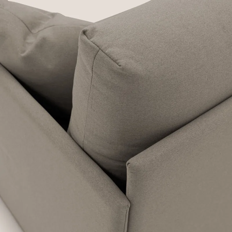Brera Canapé duplex avec lits jumeaux et tissu effet coton imperméable T13 Taupe tortora