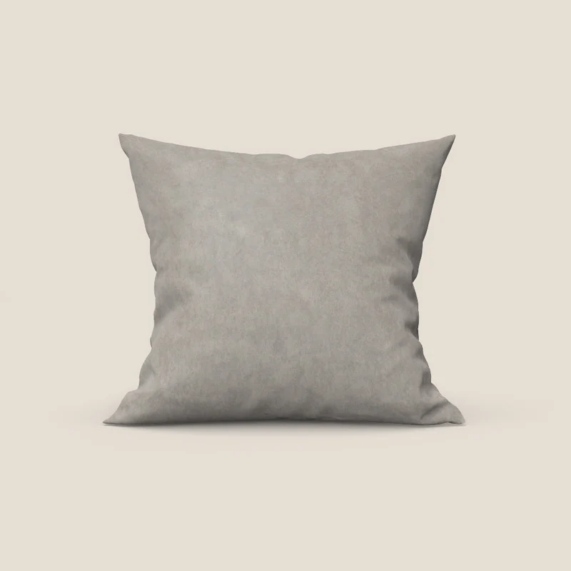 Rotterdam coussin disponible en différentes couleurs en microfibre effet velours imperméable T09 gris clair