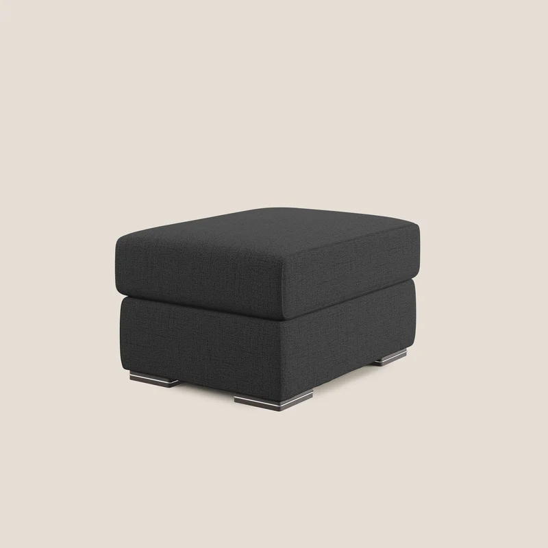 Sun pouf coffre en tissu imperméable flammé T03 anthracite