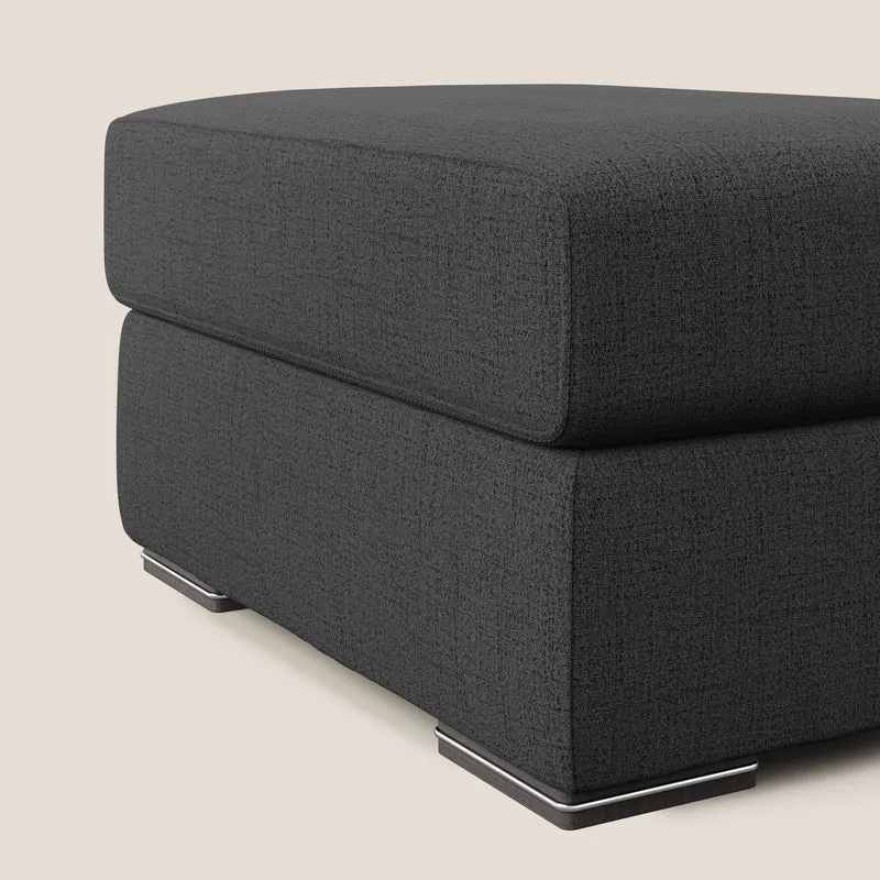 Sun pouf coffre en tissu imperméable flammé T03 anthracite