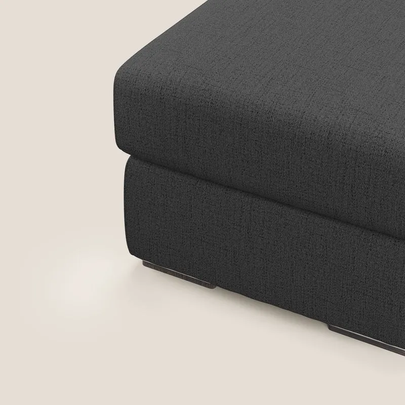 Sun pouf coffre en tissu imperméable flammé T03 anthracite