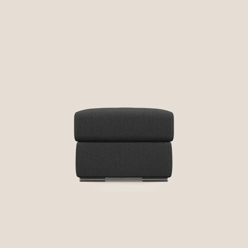 Sun pouf coffre en tissu imperméable flammé T03 anthracite